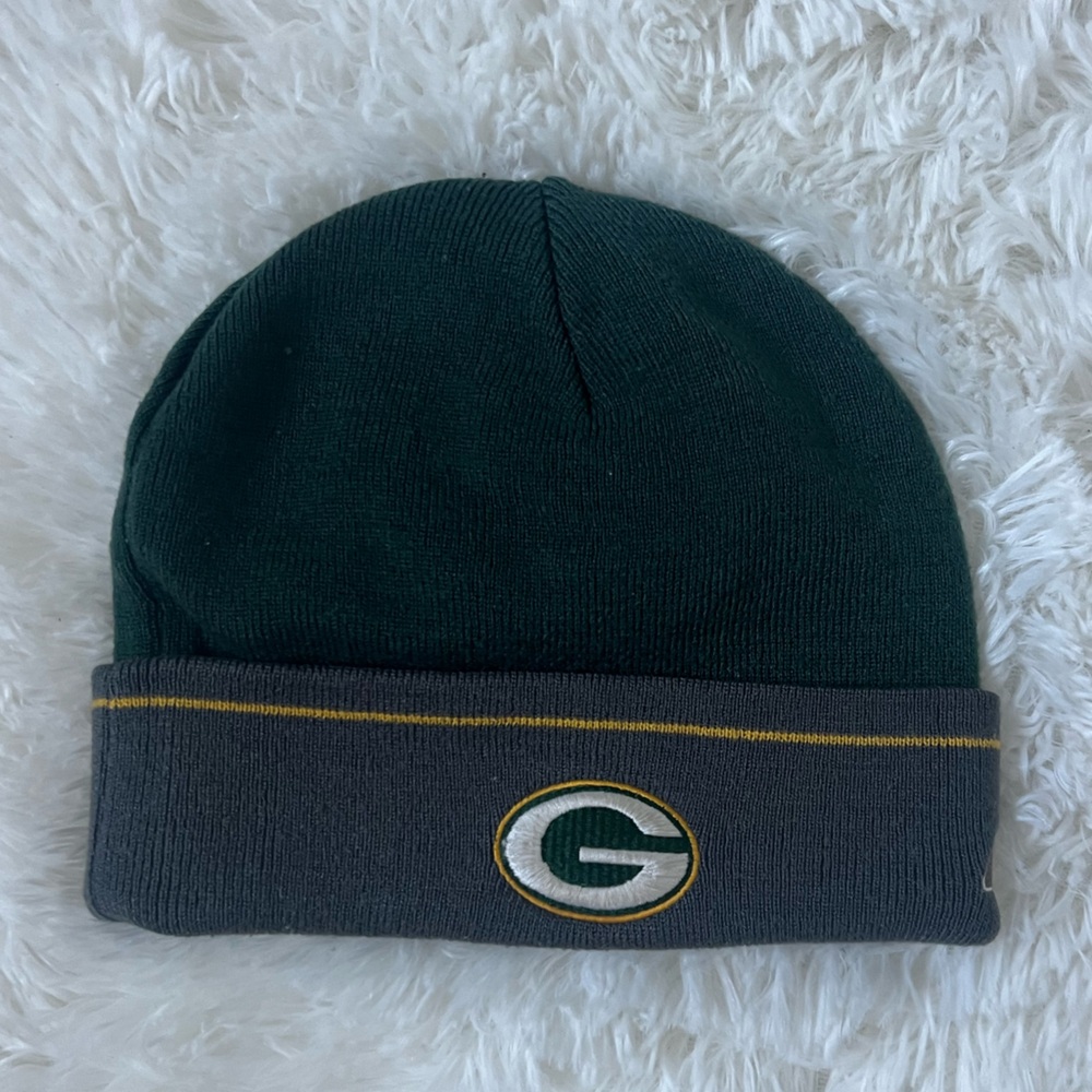 Green Bay Packers NFL Knit Beanie Hat Reebok Vintage Logo OSFA
